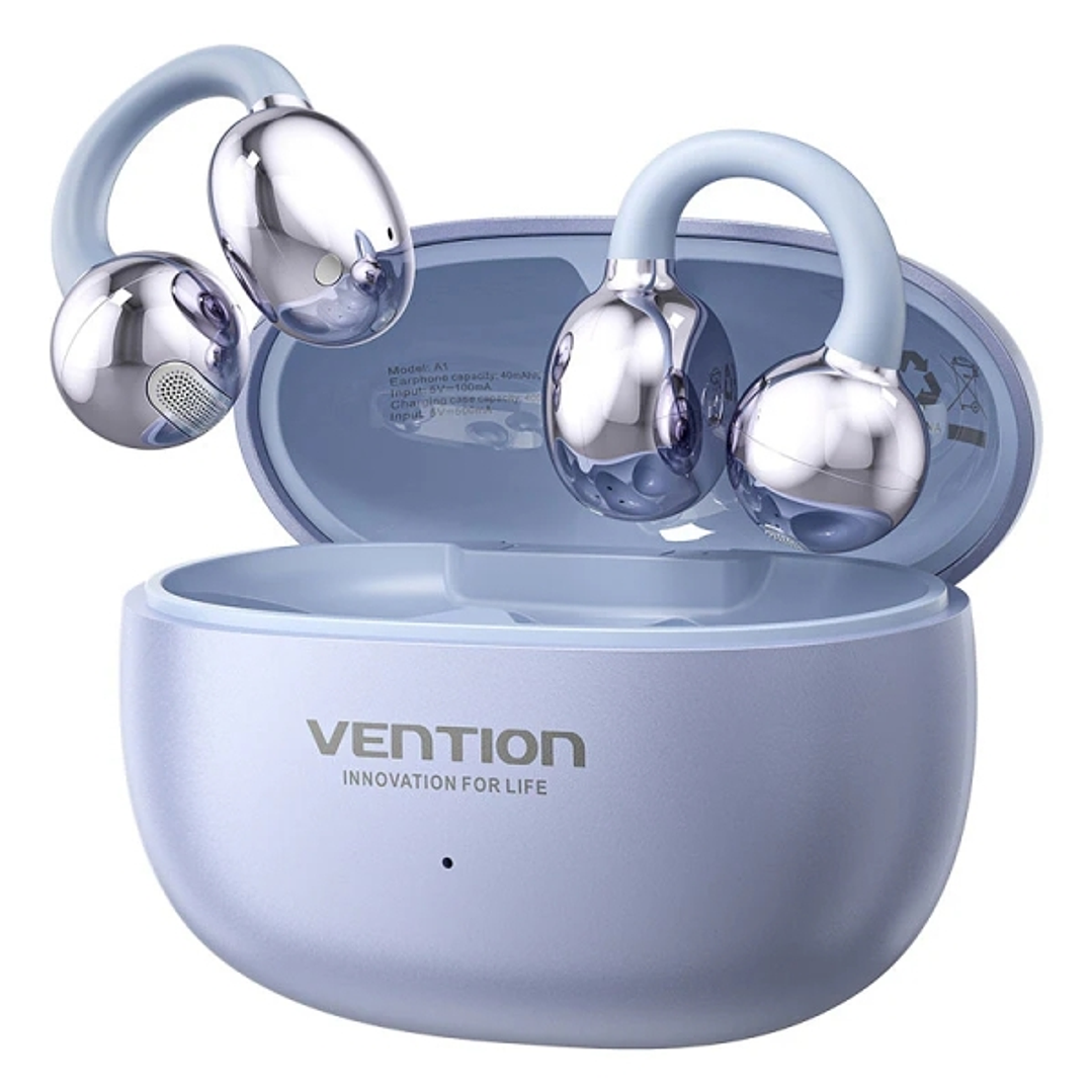 Vention A11 Clip-On Auriculares Intraurales Inalambricos - Bluetooth 6.0 - Alcance 10m - Estuche con Bateria de 400mAh - Color Blanco 1