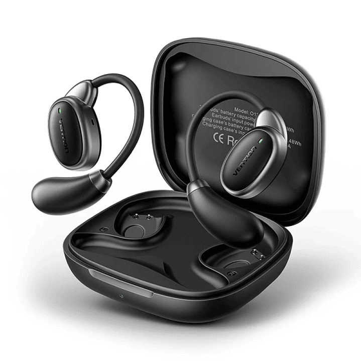Vention Open Ear 013 Auriculares Intraurales Inalambricos - Bluetooth 5.4 - Autonomia hasta 8h - Ganchos de Silicona Hipoalergenicos - Cancelacion de  1