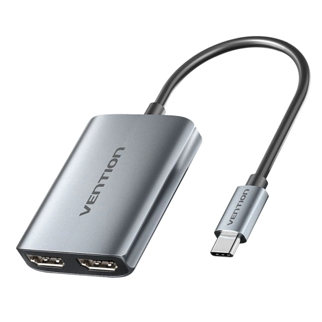 Vention Adaptador USB-C a HDMI - Funcion Extension o Duplicacion - Cable 15cm - Resolucion 4K - Aluminio y ABS - Color Gris 1