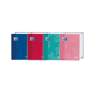 Oxford Cuaderno de Espiral - Formato A5+ - 80 Hojas - Cuadricula 5x5mm - Tapa Extradura - Digitalizacion de Textos con App - Colores Surtidos