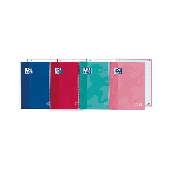 Oxford Cuaderno de Espiral - Formato A5+ - 80 Hojas - Cuadricula 5x5mm - Tapa Extradura - Digitalizacion de Textos con App - Colores Surtidos 1