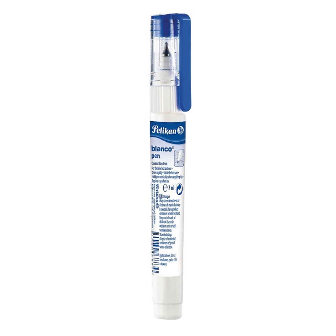 Pelikan Pen Boligrafo Corrector Liquido - Capacidad 7ml - Micropunta de Metal - Secado Rapido - Color Blanco 1