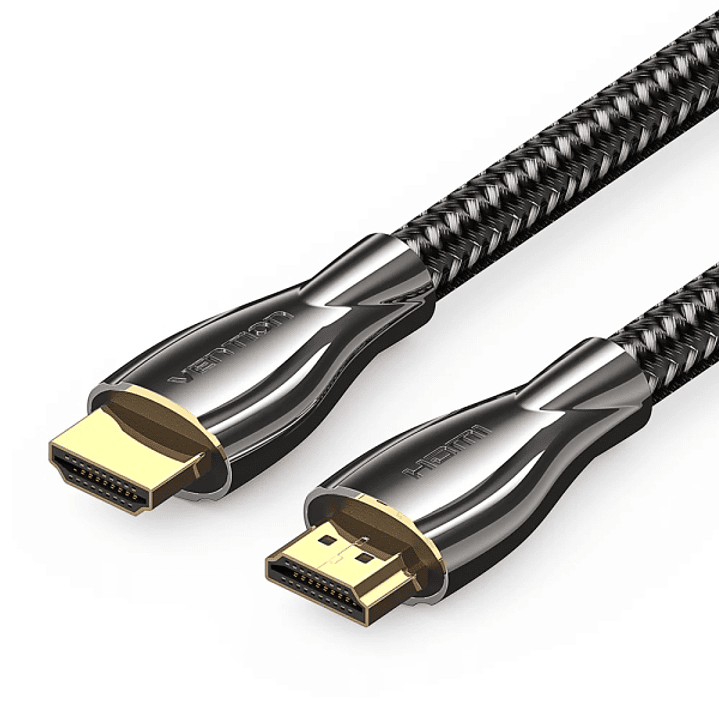 Vention Cable HDMI 2.0 - Resolucion 4K - ARC - Longitud 10m - Conectores Chapados en Oro - Chaqueta Trenzada de Algodon y PVC - Color Negro 1