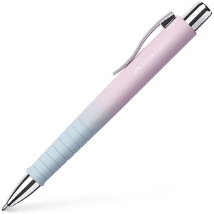 Faber-Castell Poly Ball Flow Edition Blushing Sky Boligrafo Retractil XB - Forma Triangular Ergonomica - Suave al Tacto - Color Rosa/Azul Degradado