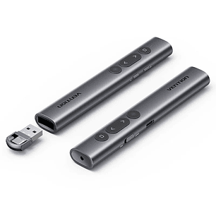 Vention Presentador Inalambrico - Puntero Laser Verde - Bluetooth - Bateria 200mAh - Transmision 4GHz - Alcance hasta 50m - Recargable - Monitoreo de 