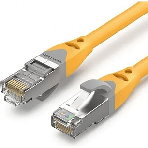 Vention Cable de Red - Cat.6a SFTP - Longitud 30m - Velocidad hasta 10Gbps - 27AWG - Blindaje Multicapa - Color Amarillo
