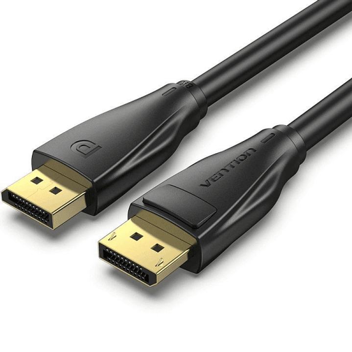 Vention Cable Displayport 1.4 8K - Longitud 10m - Recubrimiento en PVC - Conectores Chapados en Oro - Color Negro 1