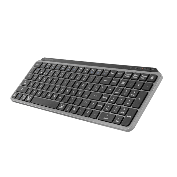 Mars Gaming MK-SILENKEYS Teclado Completo Inalambrico - Bluetooth - Disposicion QWERTY ES - 720mAh - Teclas Silenciosas de Perfil Bajo - Accesos Direc 1