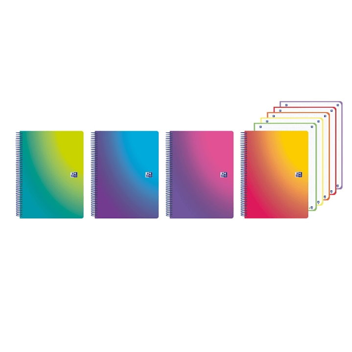 Oxford Cuaderno de Espiral - Formato A4+ - 120 Hojas - Cuadricula 5x5mm - Tapa de Plastico - Anti Traspaso de Tinta - Digitalizacion de Textos con App 1