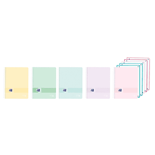 Oxford Live and Go Cuaderno de Espiral - Formato A4+ - 120 Hojas - Cuadricula 5x5mm - Tapa de Plastico - Anti Traspaso de Tinta - Digitalizacion de Te