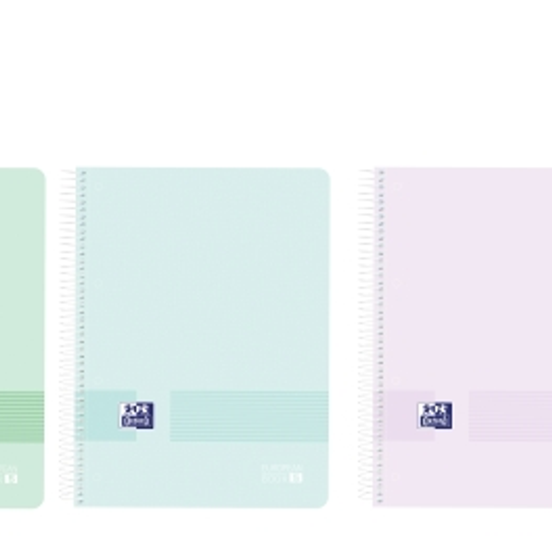 Oxford Live and Go Cuaderno de Espiral - Formato A4+ - 120 Hojas - Cuadricula 5x5mm - Tapa de Plastico - Anti Traspaso de Tinta - Digitalizacion de Te 1