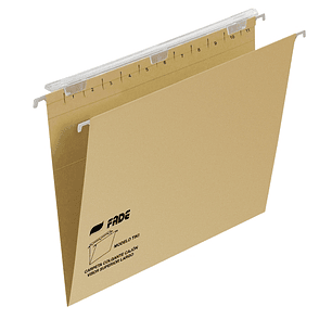 Fade Tiki Carpeta Colgante - Formato A4 - Lomo en V - Visor con Efecto Lupa - Varilla Metalica - Cartulina de 220g - Certificado Ecologico Blue Angel 