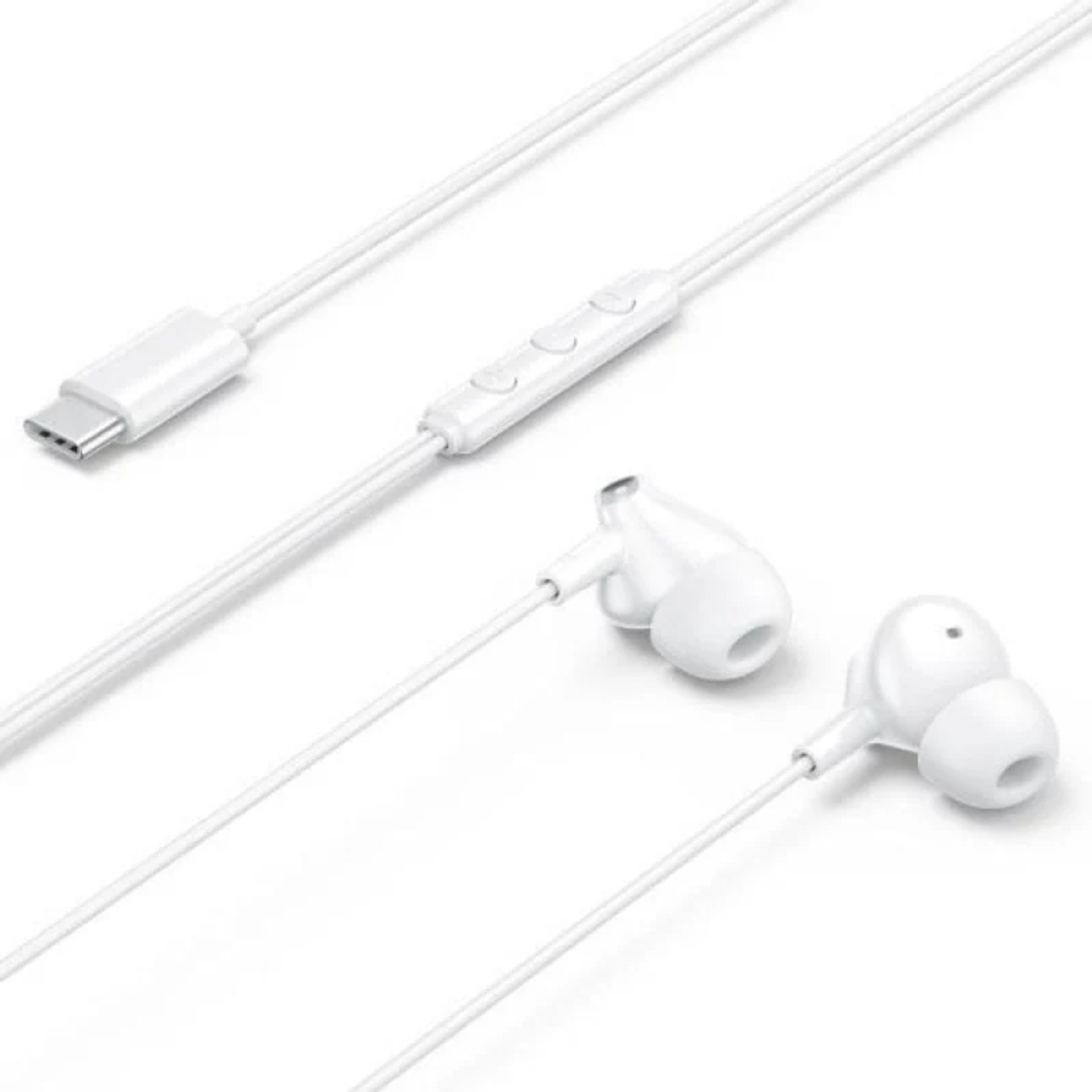Vention Echo Lite Auriculares Intraurales con Cable de 1.2m - USB-C - Microfono Integrado - Altavoz de 12mm - Color Blanco 1