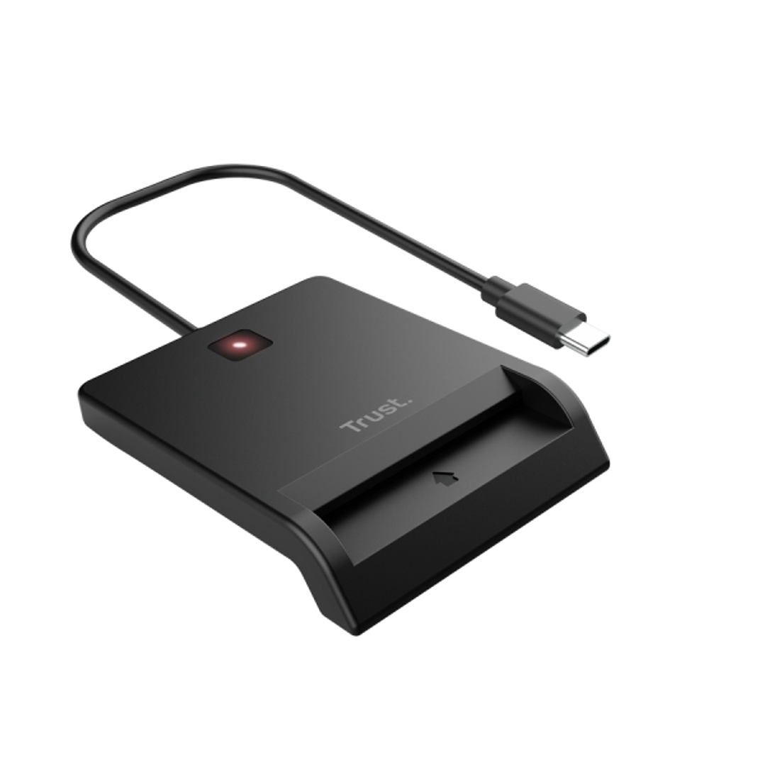 Trust Primo Lector de Tarjetas Inteligentes USB - Compatible DNI 4.0 - eID, eDowod y CIE - Color Negro 1