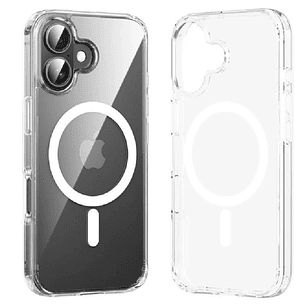Vention Funda Rigida para Iphone 16 Plus - Anillo Magnetico MagSafe - Compatible con Carga Inalambrica - Resistente al Amarilleo - Color Transparente