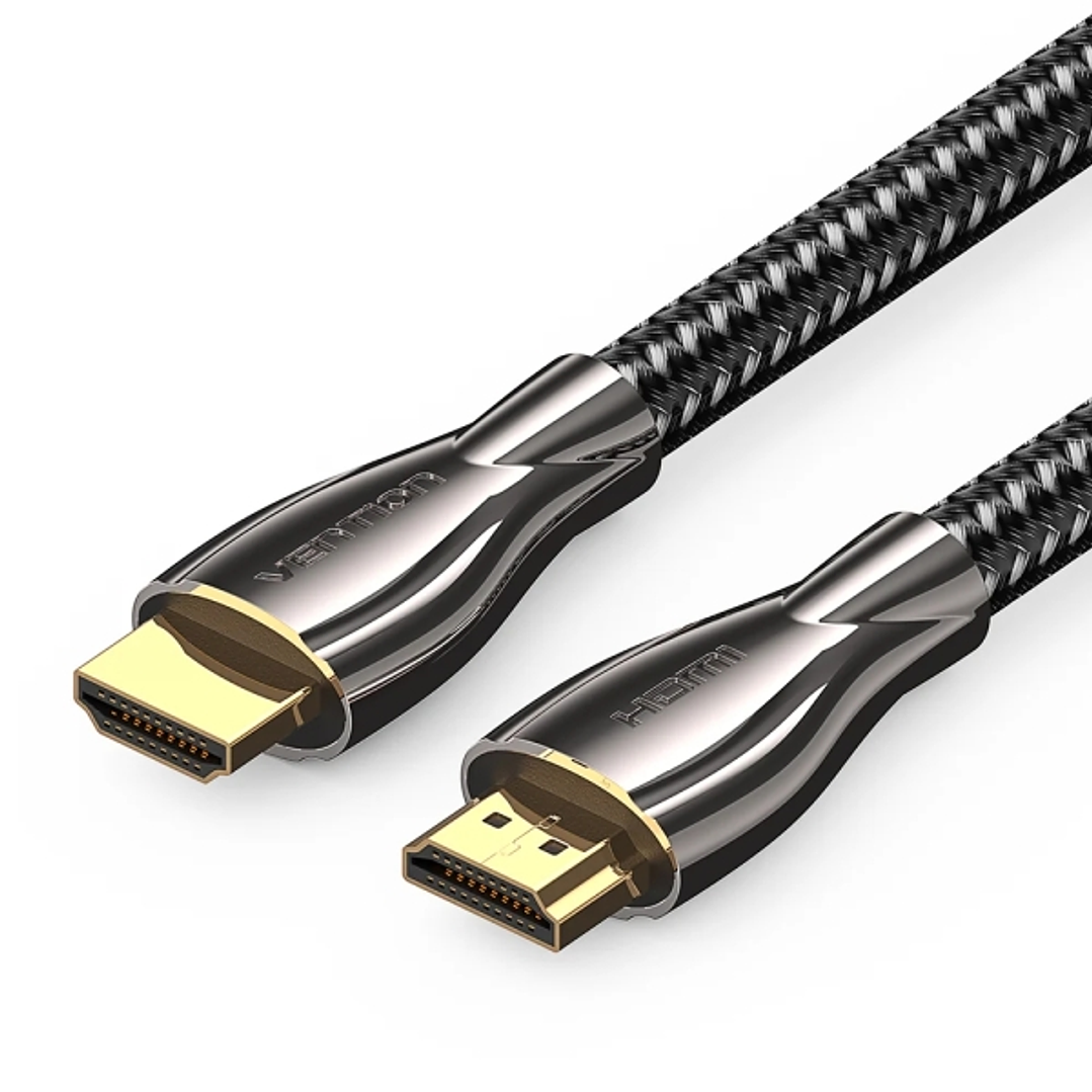 Vention Cable HDMI 2.0 - Resolucion 4K - ARC - Longitud 5m - Conectores Chapados en Oro - Chaqueta Trenzada de Algodon y PVC - Color Negro 1