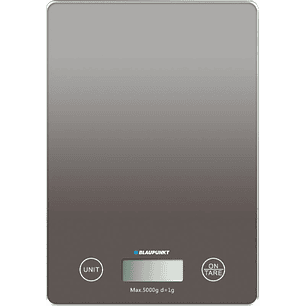 Blaupunkt BP4012 Bascula de Cocina Digital 5kg con Plataforma de Cristal - Pantalla LCD Retroiluminada - Funcion Tara - Alta Precision 1g - Autoapagad