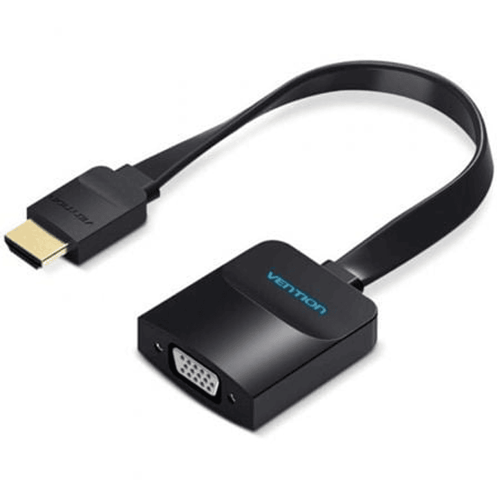 Vention Cable Conversor Plano HDMI Macho a VGA Hembra - Full HD - ARC - Longitud 0.15m - Puerto de Audio 3.5mm - MicroUSB - Conectores Chapados en Oro 1