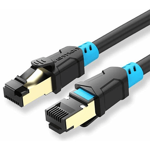 Vention Cable de Red Cat.6 SFTP - Longitud 15m - Velocidad hasta 1Gbps - 27AWG - Conectores Chapados en Oro - Blindaje Multicapa - Color Negro