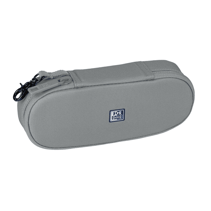 Oxford Kangoo B-Hook Estuche Cofre con Gancho - Bolsillo Interior con Malla - Goma Elastica para Cuadernos - Semirrigido - Color Gris 1