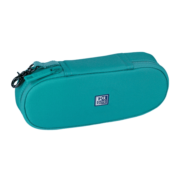 Oxford Kangoo B-Hook Estuche Cofre con Gancho - Bolsillo Interior con Malla - Goma Elastica para Cuadernos - Semirrigido - Color Aguamarina 1