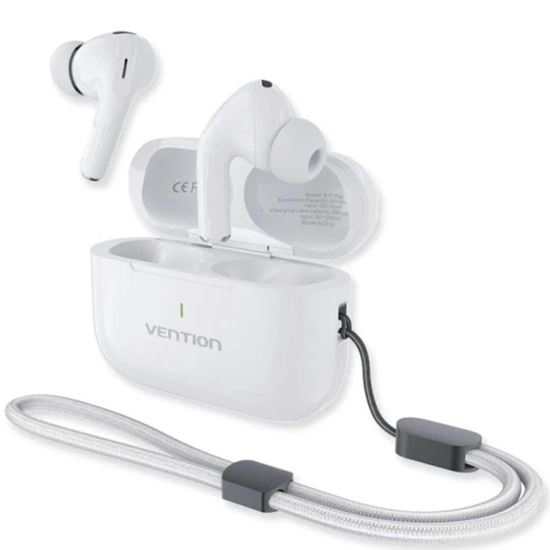 Vention Echo Lite E11 Plus Auriculares Intraurales Inalambricos - Bluetooth 6.0 - Autonomia hasta 6h - Estuche con Bateria de 250mAh - Color Blanco 1