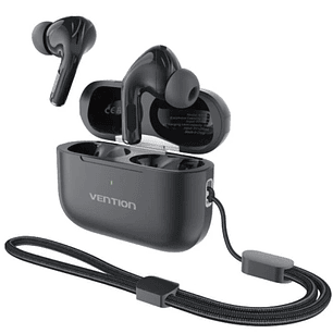 Vention Echo Lite E11 Plus Auriculares Intraurales Inalambricos - Bluetooth 6.0 - Autonomia hasta 6h - Estuche con Bateria de 250mAh - Color Negro