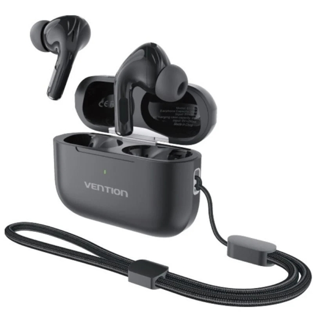 Vention Echo Lite E11 Plus Auriculares Intraurales Inalambricos - Bluetooth 6.0 - Autonomia hasta 6h - Estuche con Bateria de 250mAh - Color Negro 1