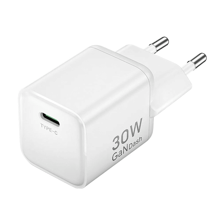 Vention Cargador de Pared - 30W - GaN - USB-C - Power Delivery 3.0 - Qualcomm 3.0 - Carga Rapida - Color Blanco 1