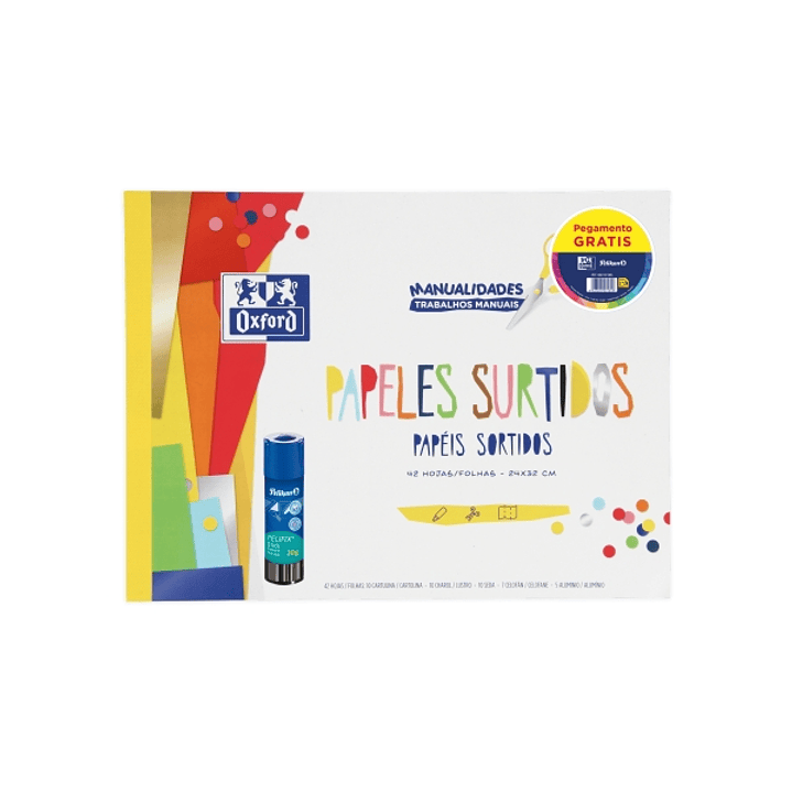 Oxford Bloc de Manualidades - Barra de Pegamento de 20g - 42 Hojas Surtidas 1