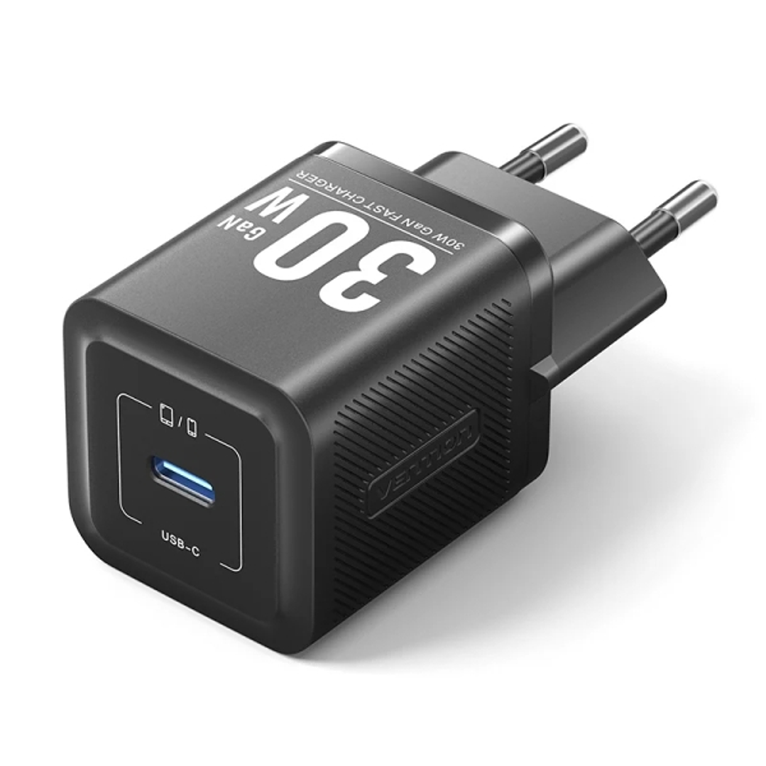 Vention Cargador de Pared - 30W - GaN - USB-C - Carga Rapida - Tecnologia PPS - Color Negro 1