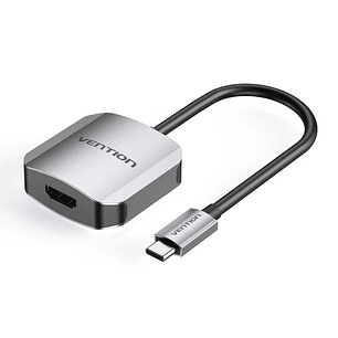 Vention Adapatador Conversor - USB-C Macho - HDMI Hembra - Cable 15cm - Aluminio - Color Gris
