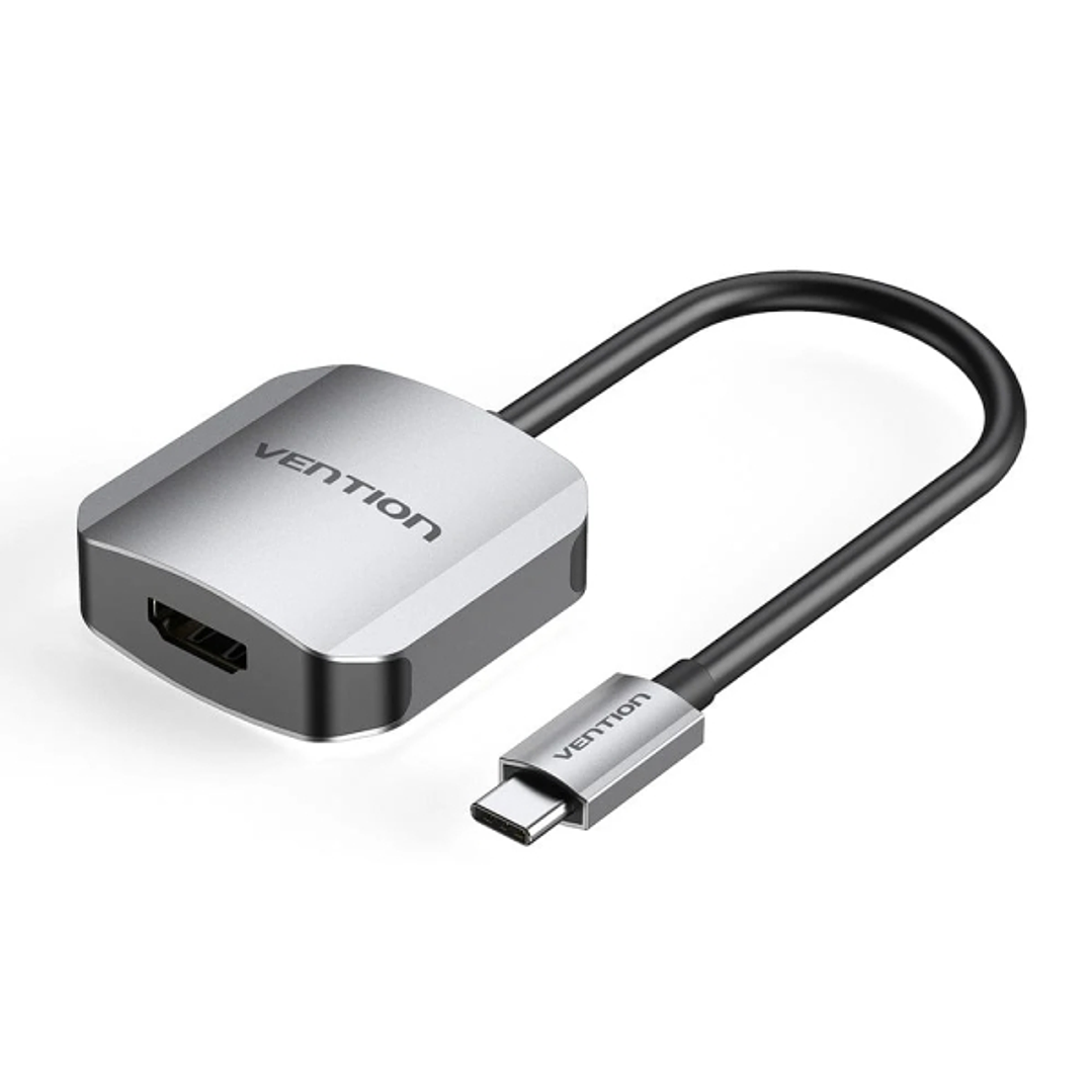 Vention Adapatador Conversor - USB-C Macho - HDMI Hembra - Cable 15cm - Aluminio - Color Gris 1