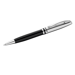 Pelikan Jazz Classic Boligrafo Retractil - Trazo de 1mm - Mecanismo de Giro - Capuchon y Clip Cromados - Recambio 337M Negro - Estuche de Regalo - Col