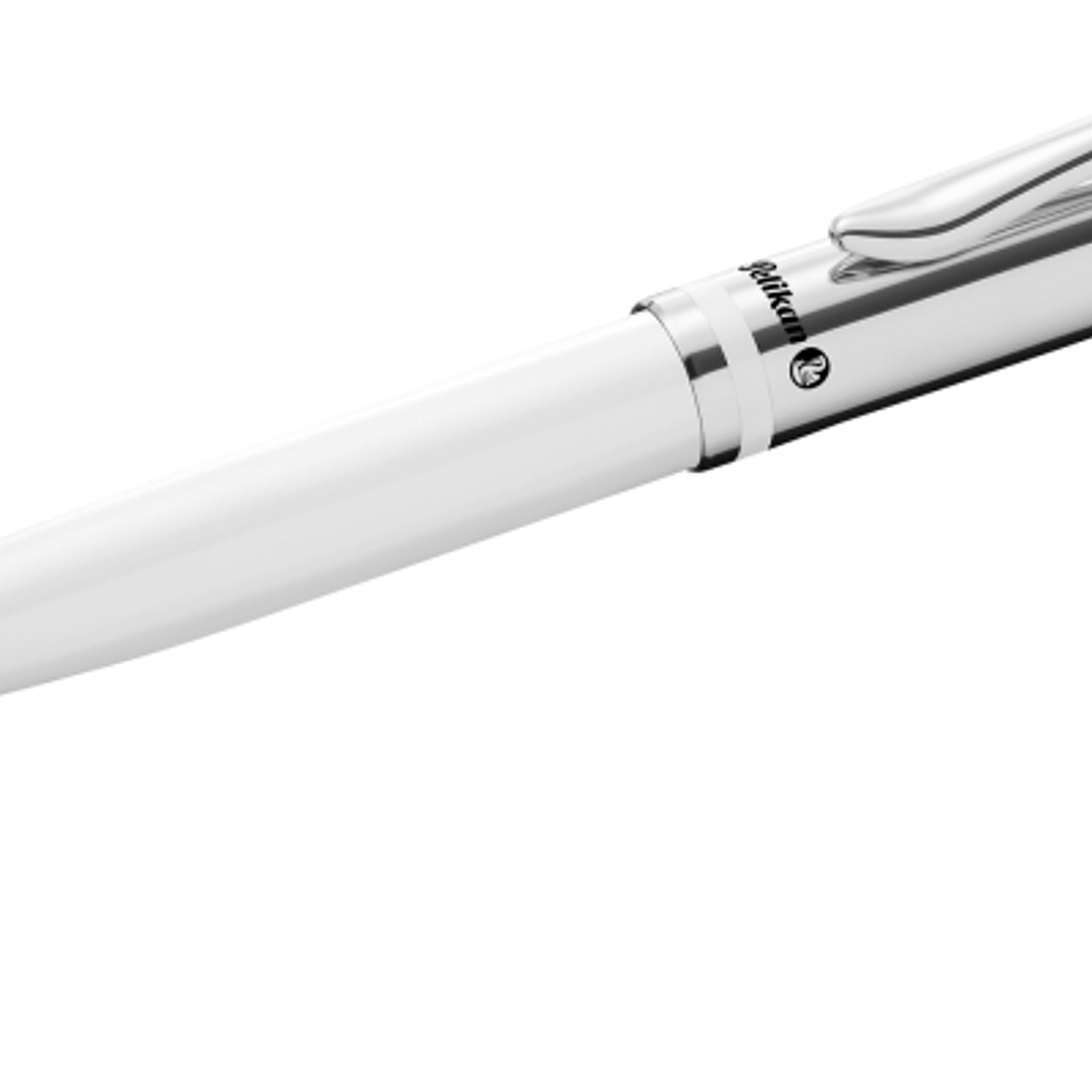 Pelikan Jazz Classic Boligrafo Retractil - Trazo de 1mm - Mecanismo de Giro - Capuchon y Clip Cromados - Recambio 337M Negro - Estuche de Regalo - Col 1