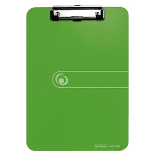 Herlitz Carpeta Sujetapapeles - Formato A4 - Pinza Metalica - Capacidad hasta 80 Hojas - Color Verde