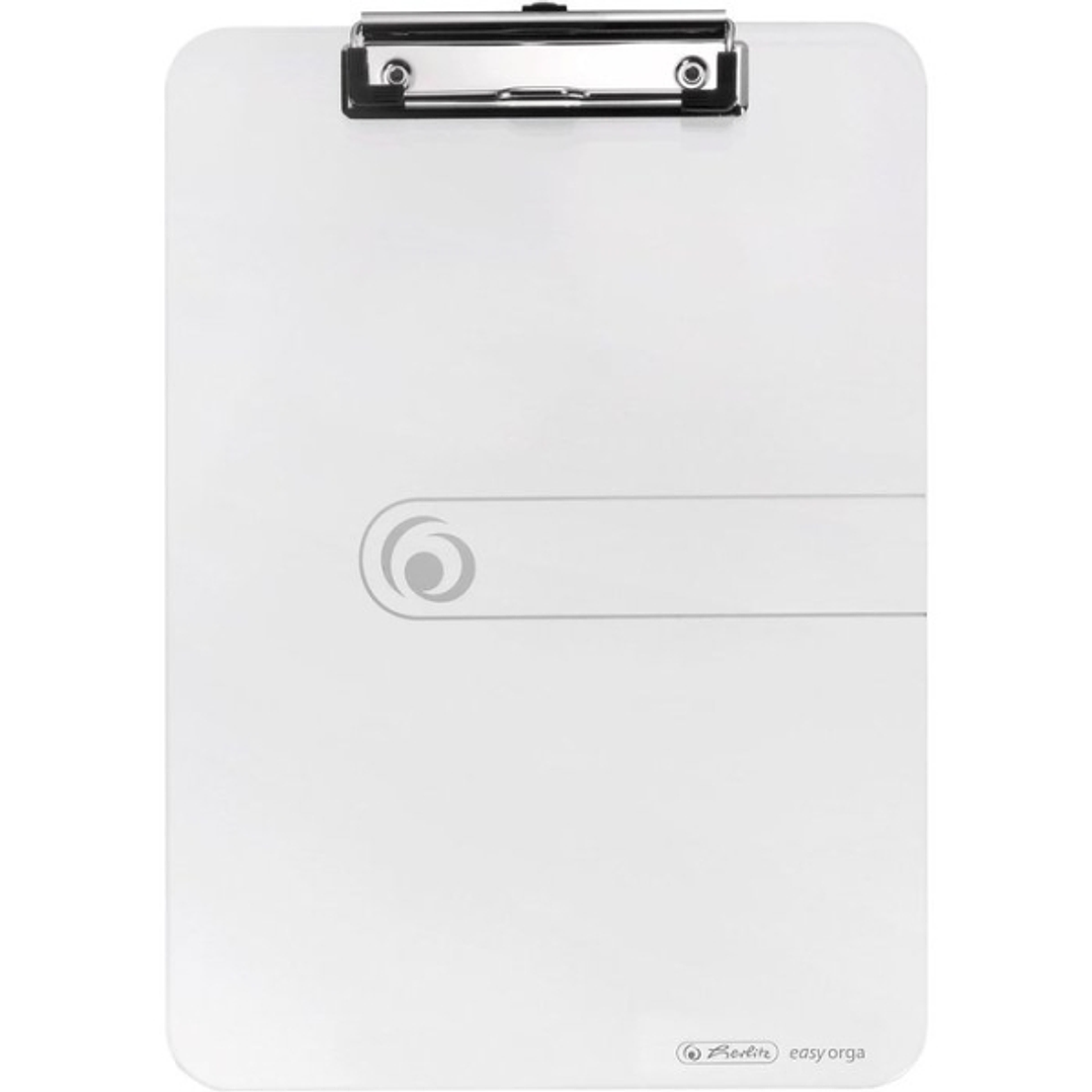 Herlitz Carpeta Sujetapapeles - Formato A4 - Pinza Metalica - Capacidad hasta 80 Hojas - Color Transparente 1
