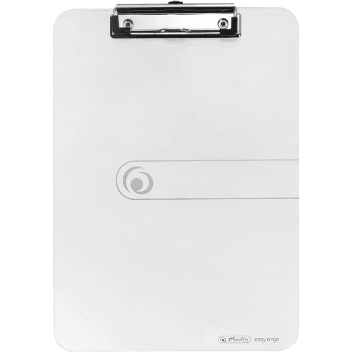 Herlitz Carpeta Sujetapapeles - Formato A4 - Pinza Metalica - Capacidad hasta 80 Hojas - Color Transparente 1