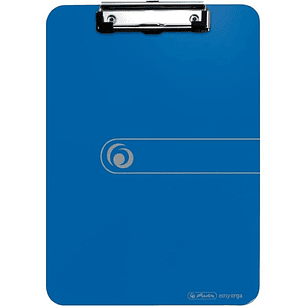 Herlitz Carpeta Sujetapapeles - Formato A4 - Pinza Metalica - Capacidad hasta 80 Hojas - Color Azul