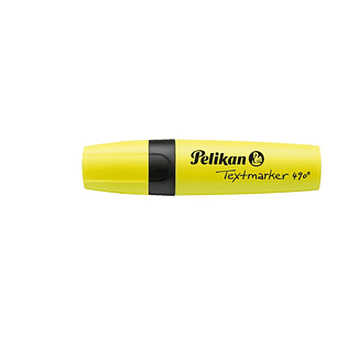 Pelikan Textmarker 490 Marcador Fluorescente - Blister - Ergonomico - Base de Agua - Punta Biselada con 3 Anchos de Trazo - Color Amarillo