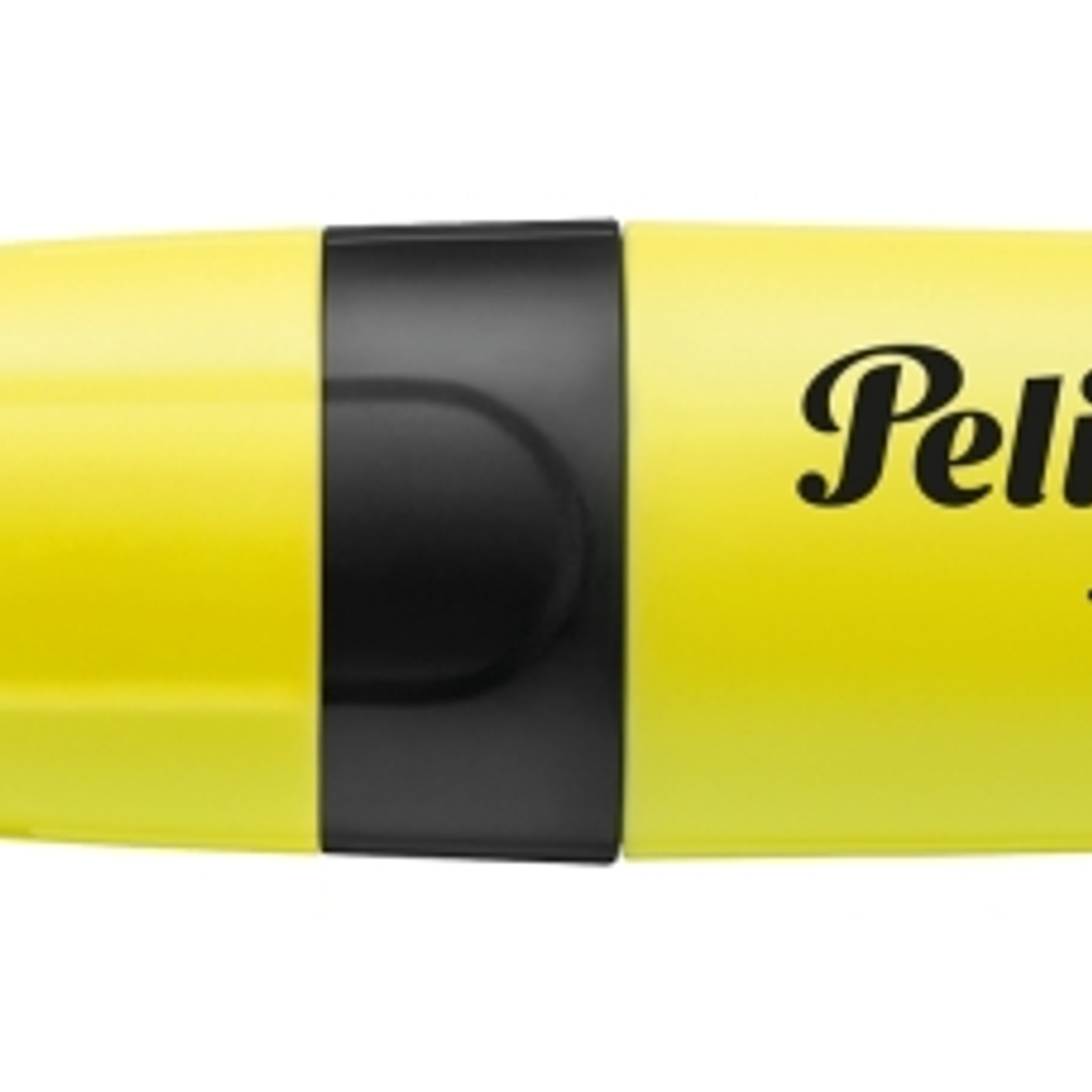 Pelikan Textmarker 490 Marcador Fluorescente - Blister - Ergonomico - Base de Agua - Punta Biselada con 3 Anchos de Trazo - Color Amarillo 1