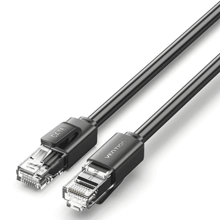 Vention Cable de Red Cat.6 UTP - Longitud 15m - Slim - Velocidad hasta 1Gbps - 26AWG - Cubierta de PVC - Color Negro 1