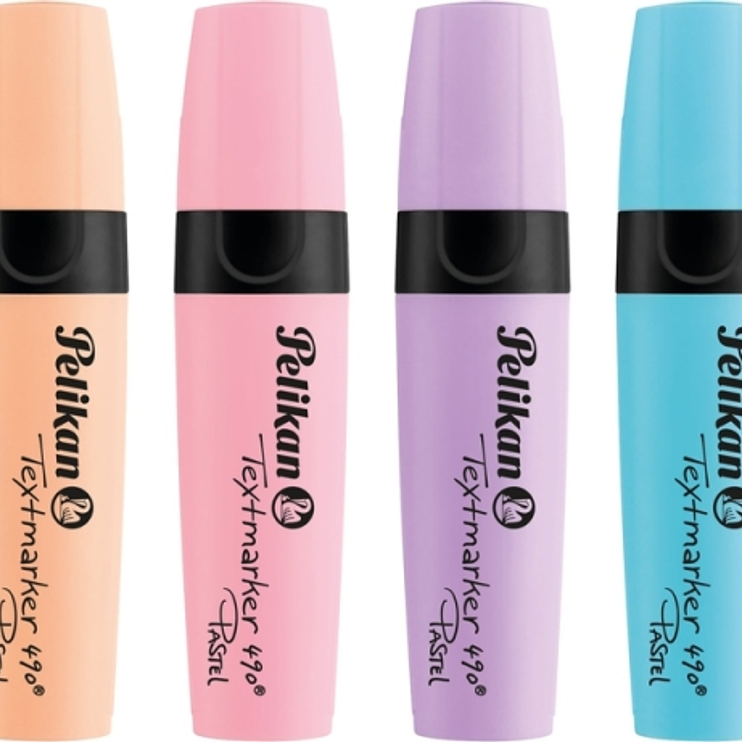 Pelikan Textmarker 490 Pack de 6 Marcadores Fluorescentes Pastel - Ergonomico - No Traspasa el Papel - Colores Surtidos 1