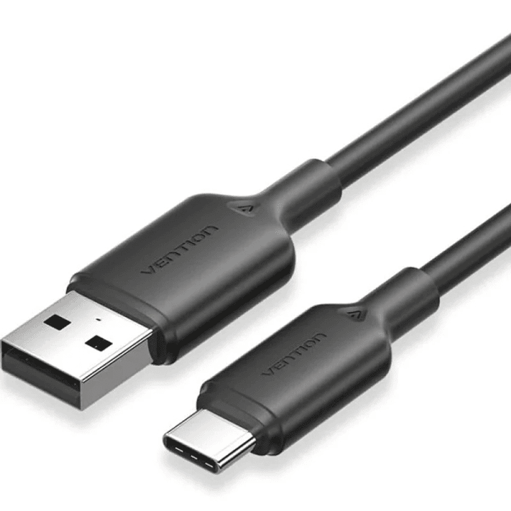 Vention Cable USB 2.0 - Potencia hasta 60W - Longitud 1m - USB-A - USB-C - Velocidad hasta 480Mbps - Color Negro 1