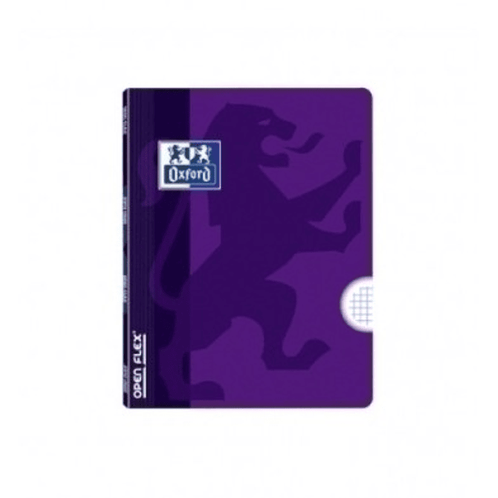 Oxford Libreta Grapada - Formato A5+ - 48 Hojas de 90g - Cuadricula 4x4mm con Margen - Tapa de Plastico - Anti Traspaso de Tinta - Color Lila 1