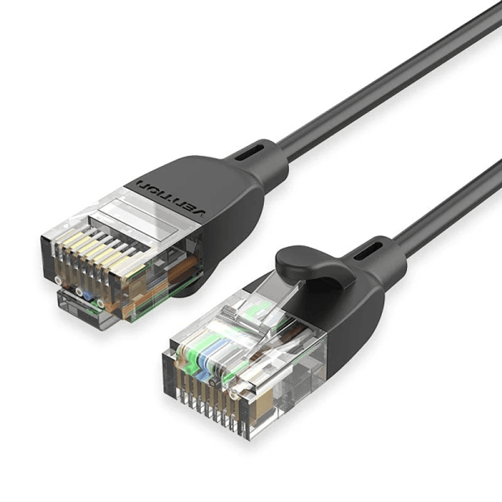 Vention Cable de Red Cat.6a UTP - Longitud 0.5m - Contactos Chapados en Oro - Velocidad hasta 10Gbps - Cubierta de PVC - Color Negro 1