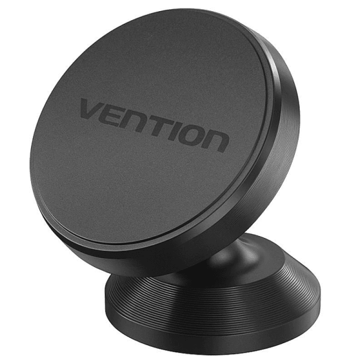 Vention Soporte Magnetico de Smartphone para Coche - Montura en Salpicadero - Aleacion de Aluminio - Silicona - Color Negro 1