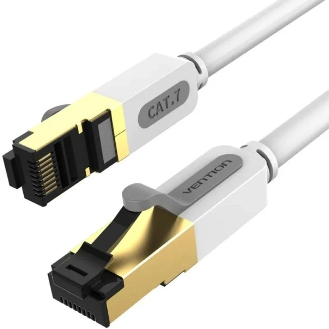 Vention Cable de Red Cat.7 SFTP - Longitud 0.5m - Velocidad hasta 10Gbps - 28AWG - Cubierta de PVC - Conectores Chapados en Oro - Color Gris 1