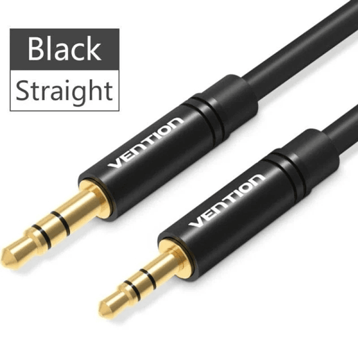 Vention Cable de Audio Estereo - Longitud 1.5m - Jack 3.5mm - Jack 2.5mm - Conectores Chapados en Oro - Color Negro 1