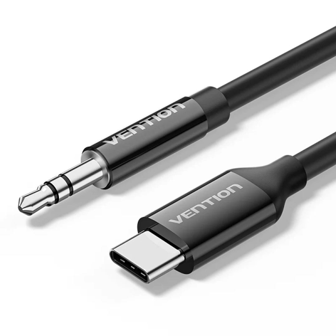 Vention Cable DAC de Audio - Longitud 1.5m - Jack 3.5mm - USB-C - Color Negro 1